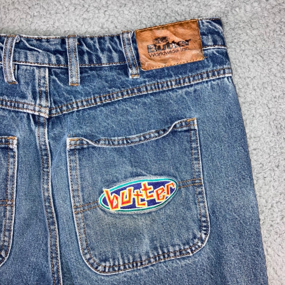 Butter Goods Relaxed Fit Denim Jeans Men 30 Blue Straight Leg Skateboarding - Picture 14 of 14